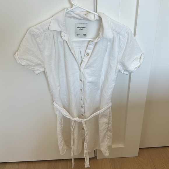Abercrombie and Fitch White XXSP Shirt Dress - Picture 4 of 5